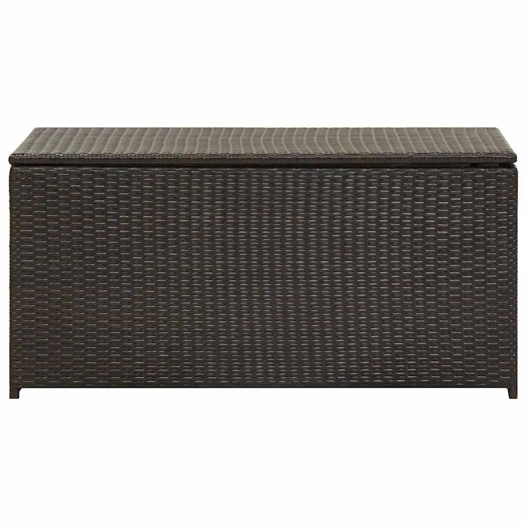 Garden Storage Box Poly Rattan Brown 100x50x50cm