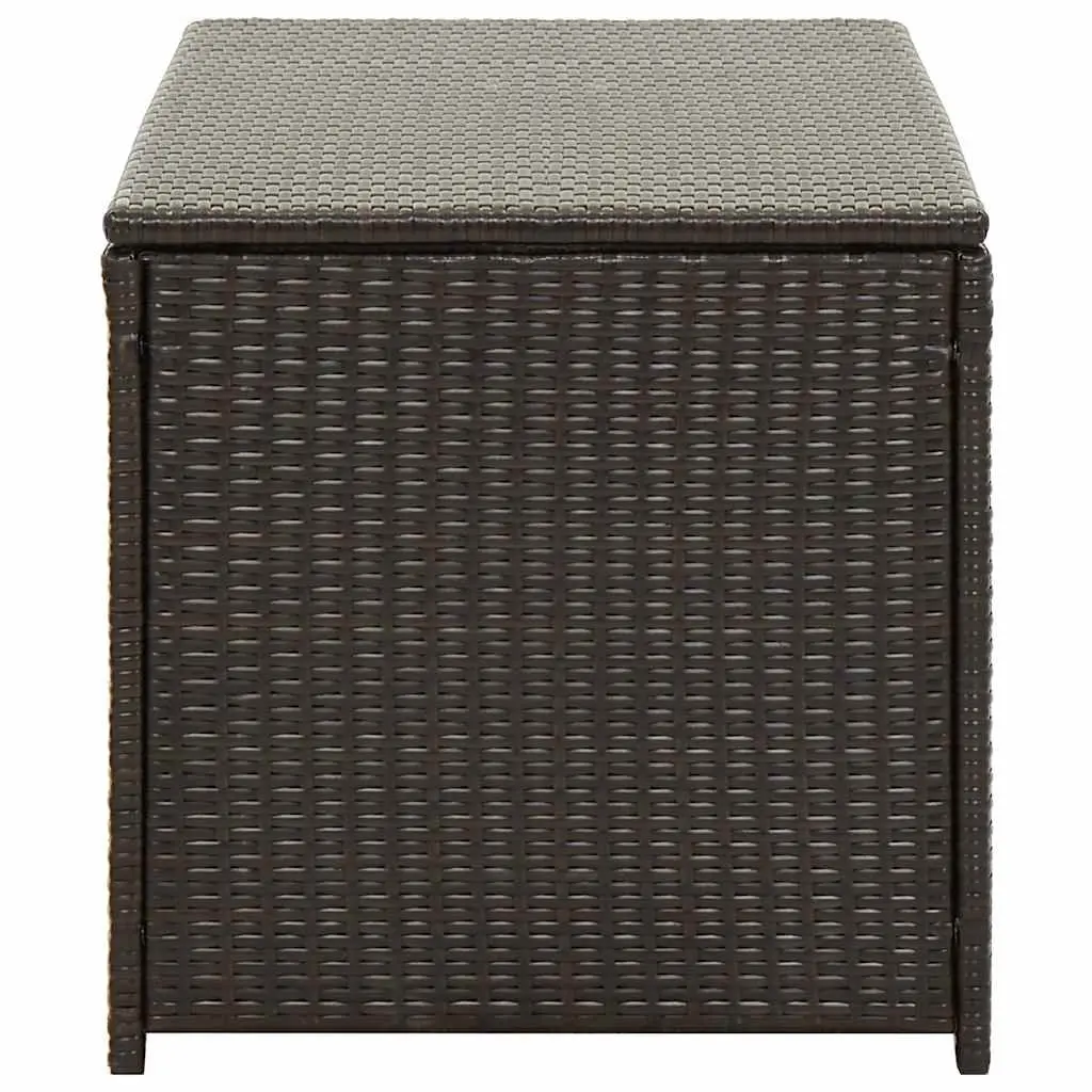 Garden Storage Box Poly Rattan Brown 100x50x50cm