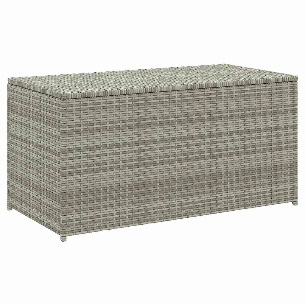 Garden Storage Box Outdoor Poly Rattan Grey 100x50x50cm
