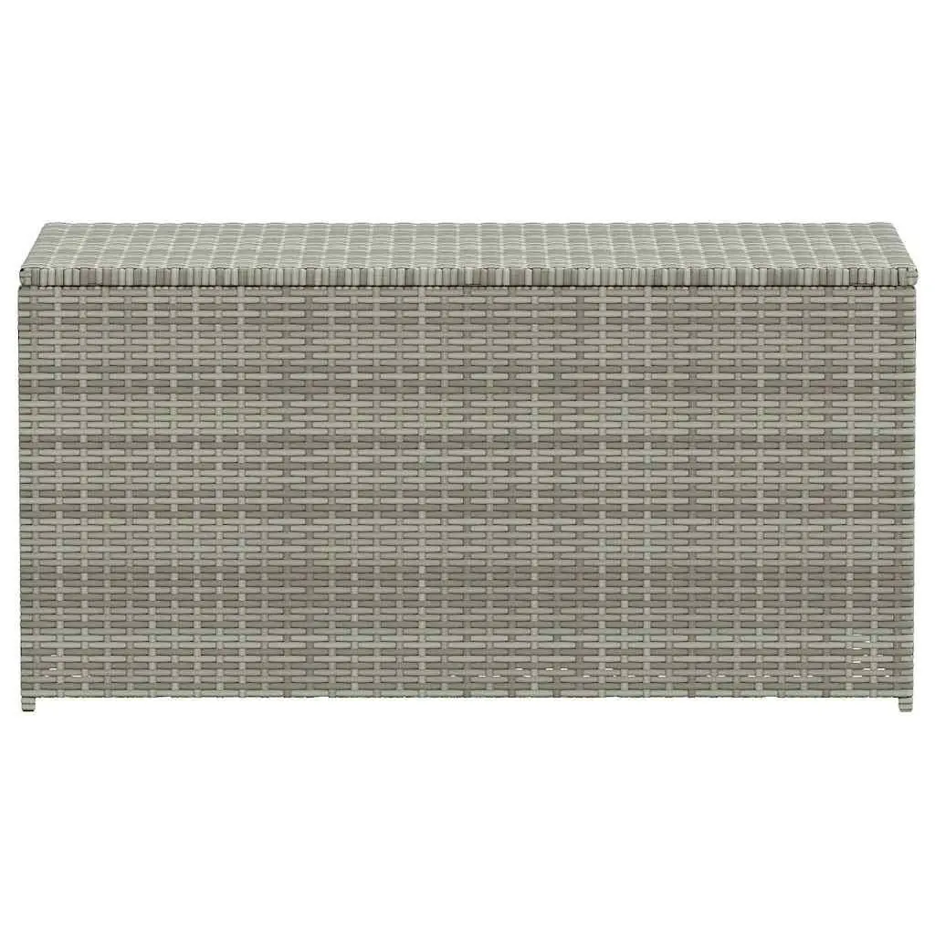 Garden Storage Box Outdoor Poly Rattan Grey 100x50x50cm