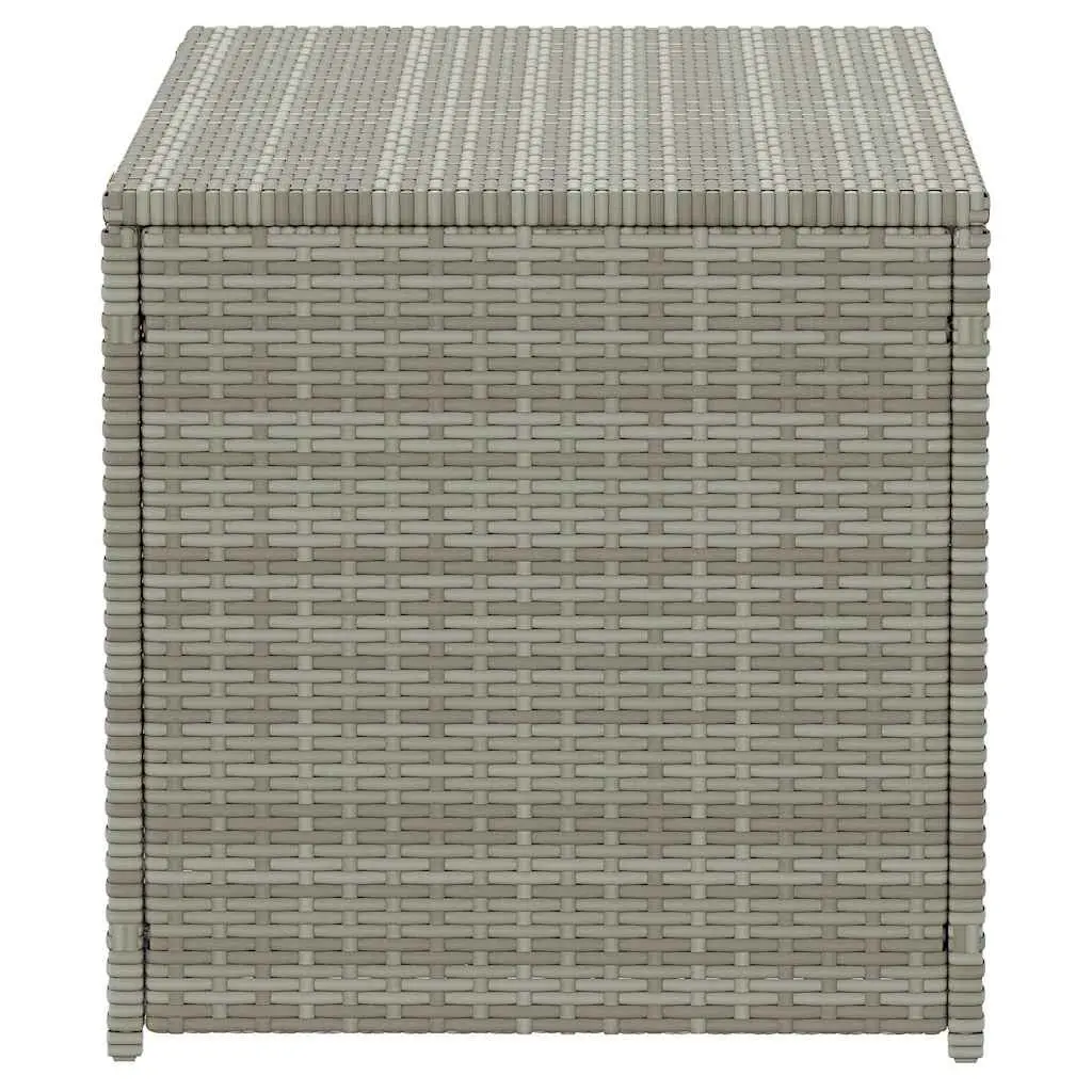 Garden Storage Box Outdoor Poly Rattan Grey 100x50x50cm