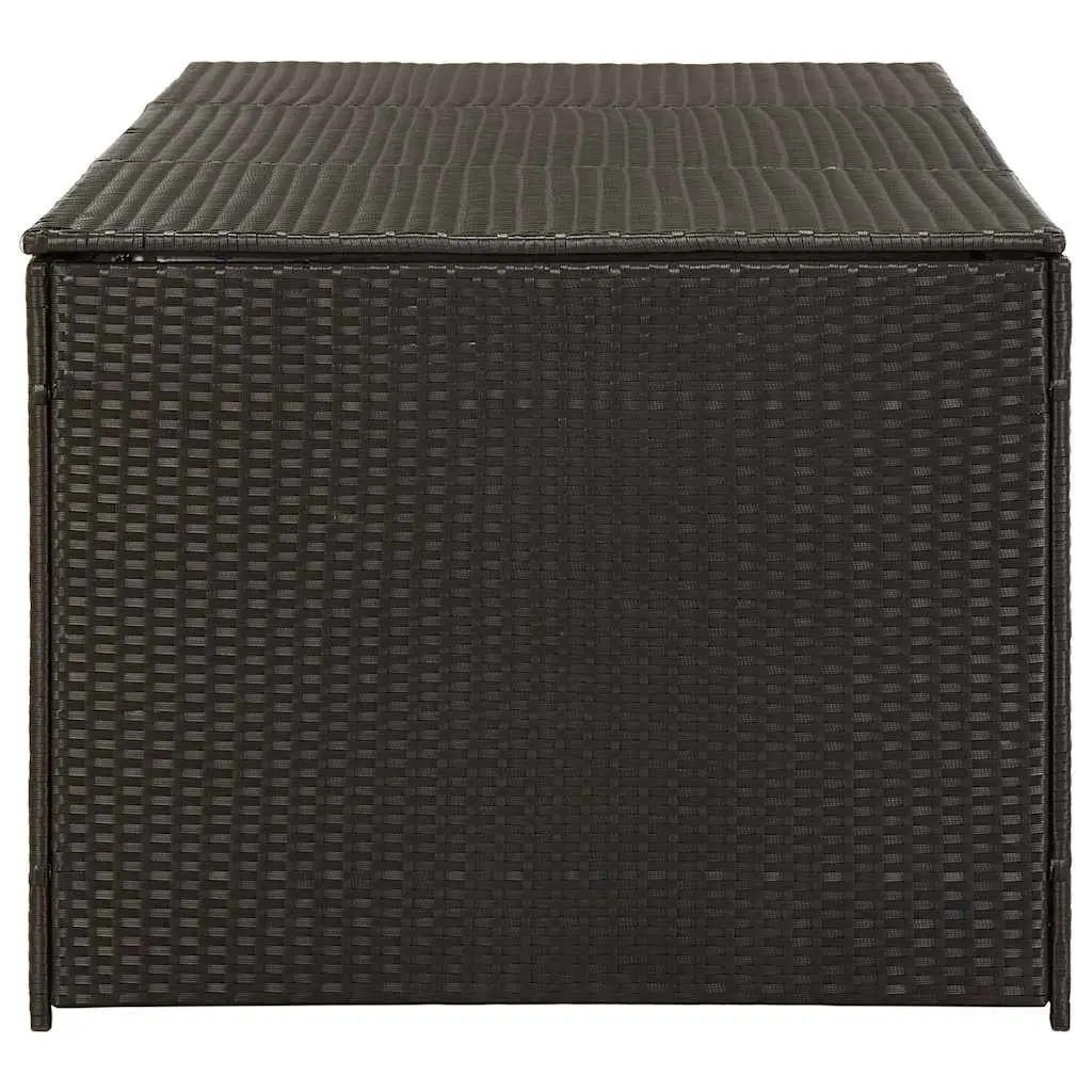 Garden Furniture Storage Box Brown Poly Rattan 180x90x70cm