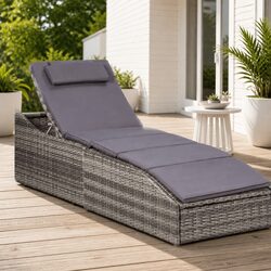 Comfortable Grey Outdoor Sun Lounger for You