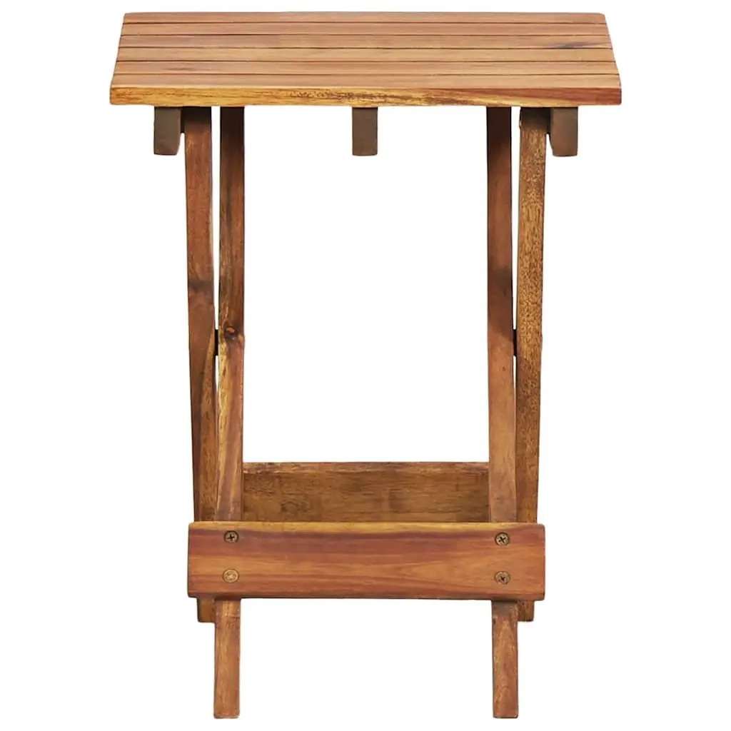 Plant Stand 30x30x38 cm Solid Acacia Wood Flower Display Folding Garden Indoor