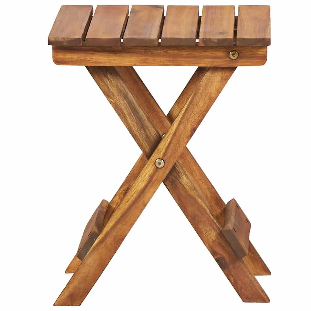 Plant Stand 30x30x38 cm Solid Acacia Wood Flower Display Folding Garden Indoor