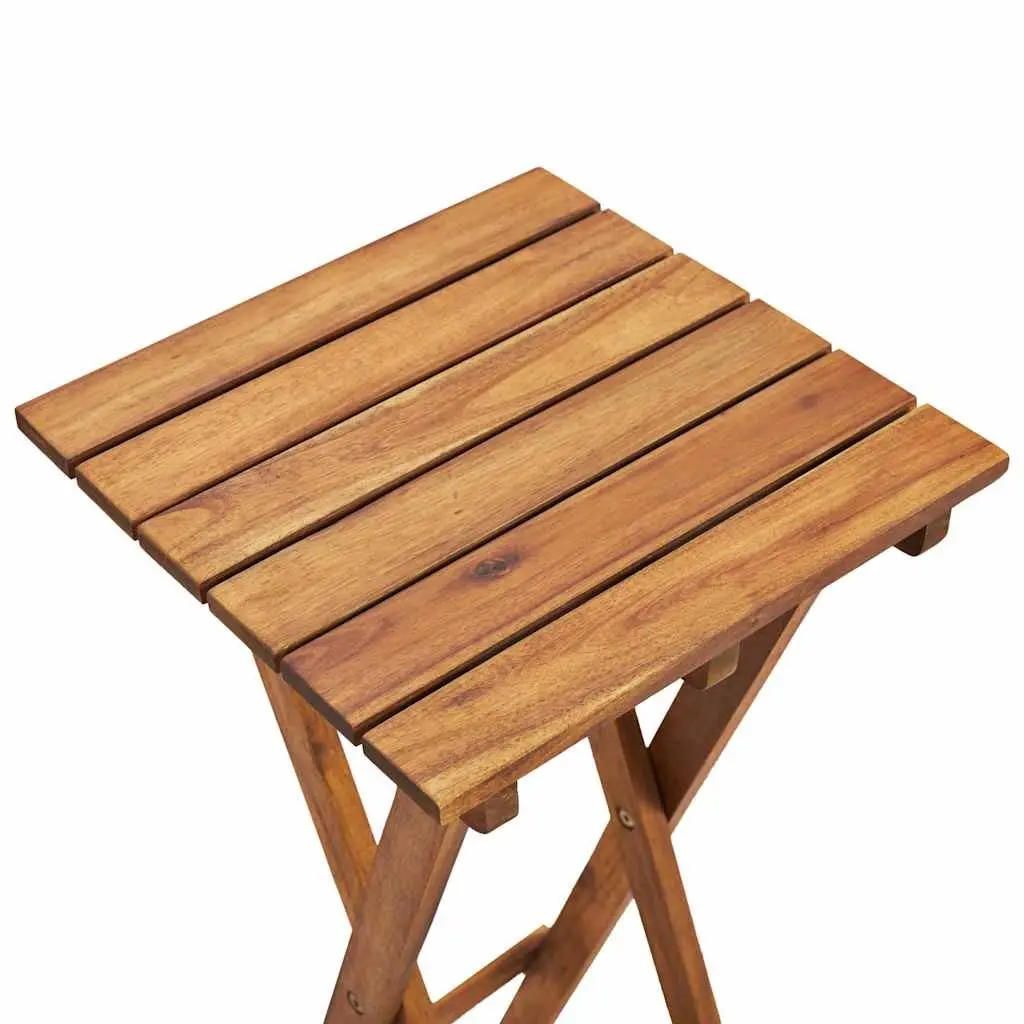 Plant Stand 30x30x38 cm Solid Acacia Wood Flower Display Folding Garden Indoor