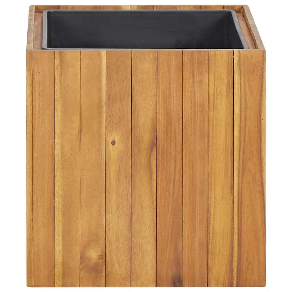 Garden Raised Bed Planter Pot Weather Resistant Acacia Wood 43.5x43.5x44 cm