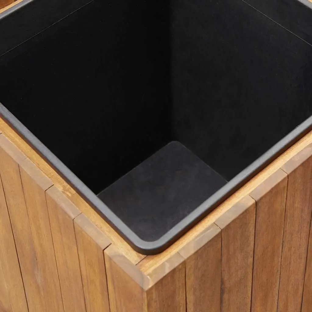 Garden Raised Bed Planter Pot Weather Resistant Acacia Wood 43.5x43.5x44 cm