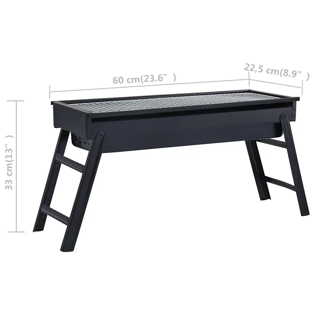 Portable Folding Charcoal BBQ Grill Tabletop Outdoor Size 60 x 22.5 x 33 cm