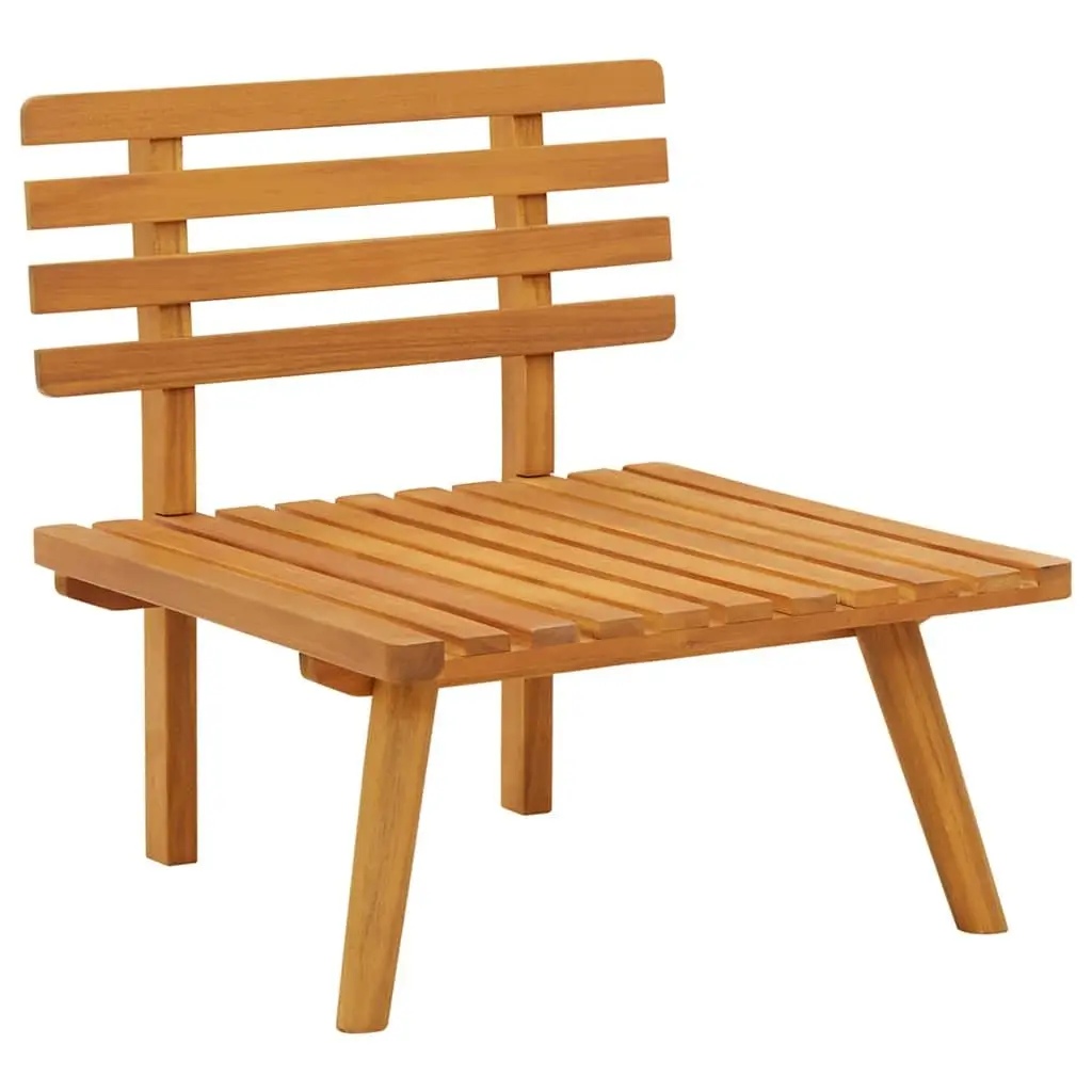 Outdoor Garden Chair Solid Acacia Wood with Cushions Brown