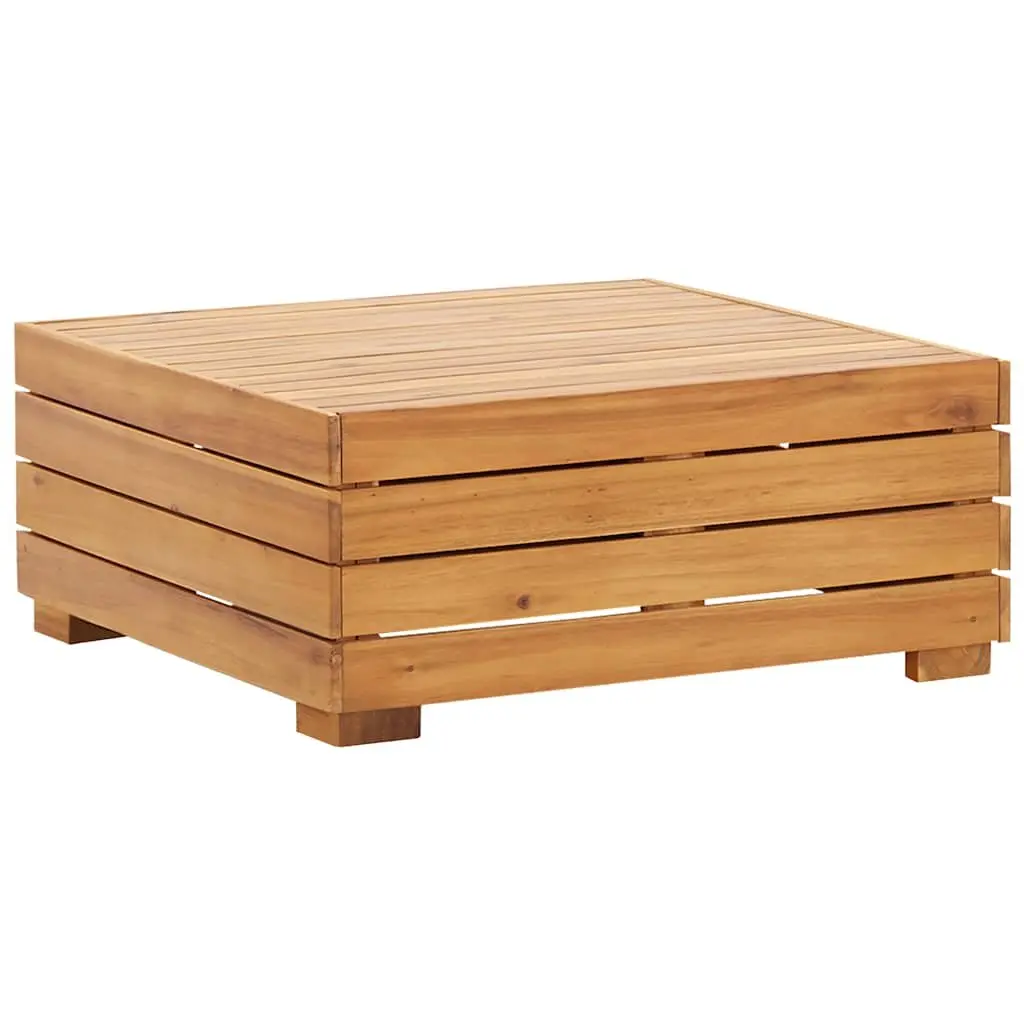 Outdoor Sectional Footrest with Cushion Solid Wood Brown