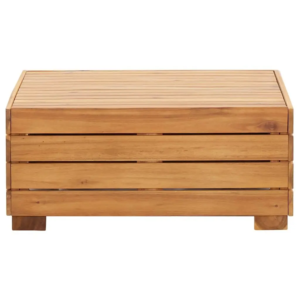 Outdoor Sectional Footrest with Cushion Solid Wood Brown