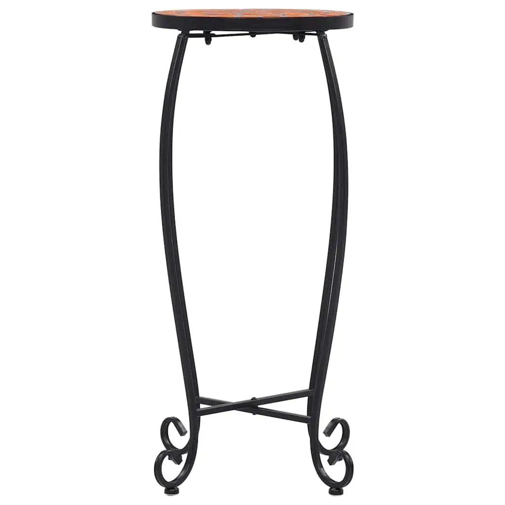Mosaic Plant Stand Table Set 3 Piece Ceramic Top Garden Outdoor Patio Decor Brown