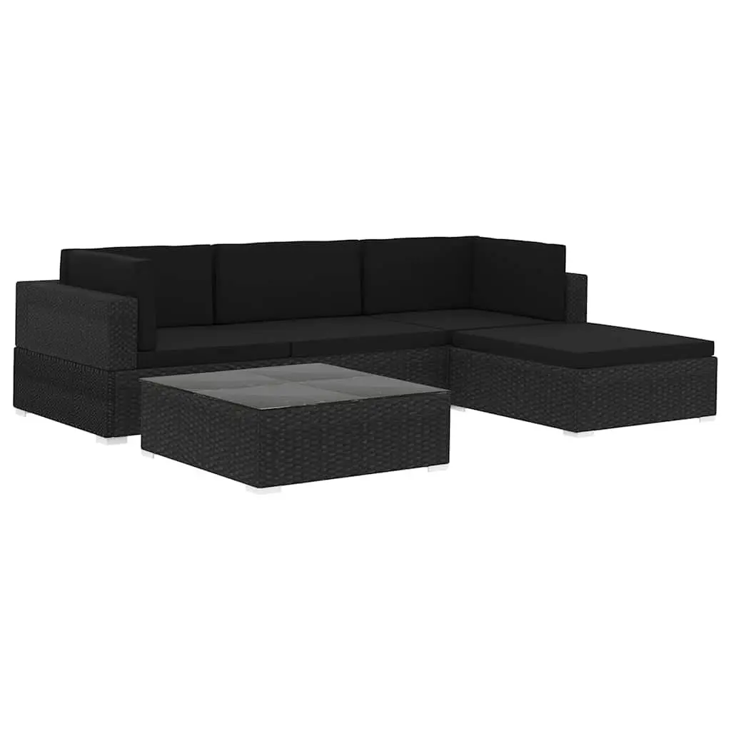 5 Piece Garden Lounge Set with Cushions