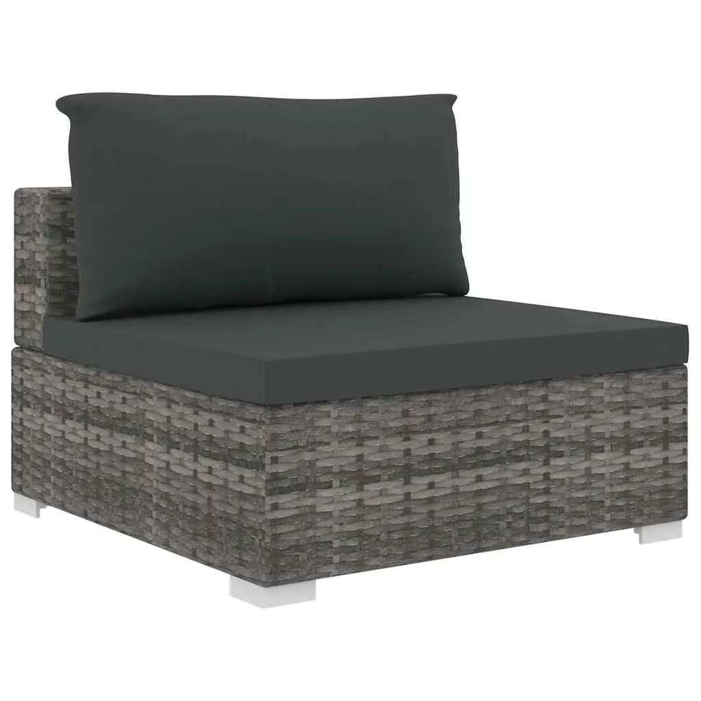 Garden Lounge Set 8 Piece Outdoor Patio Furniture Poly Rattan Sofa with Cushions