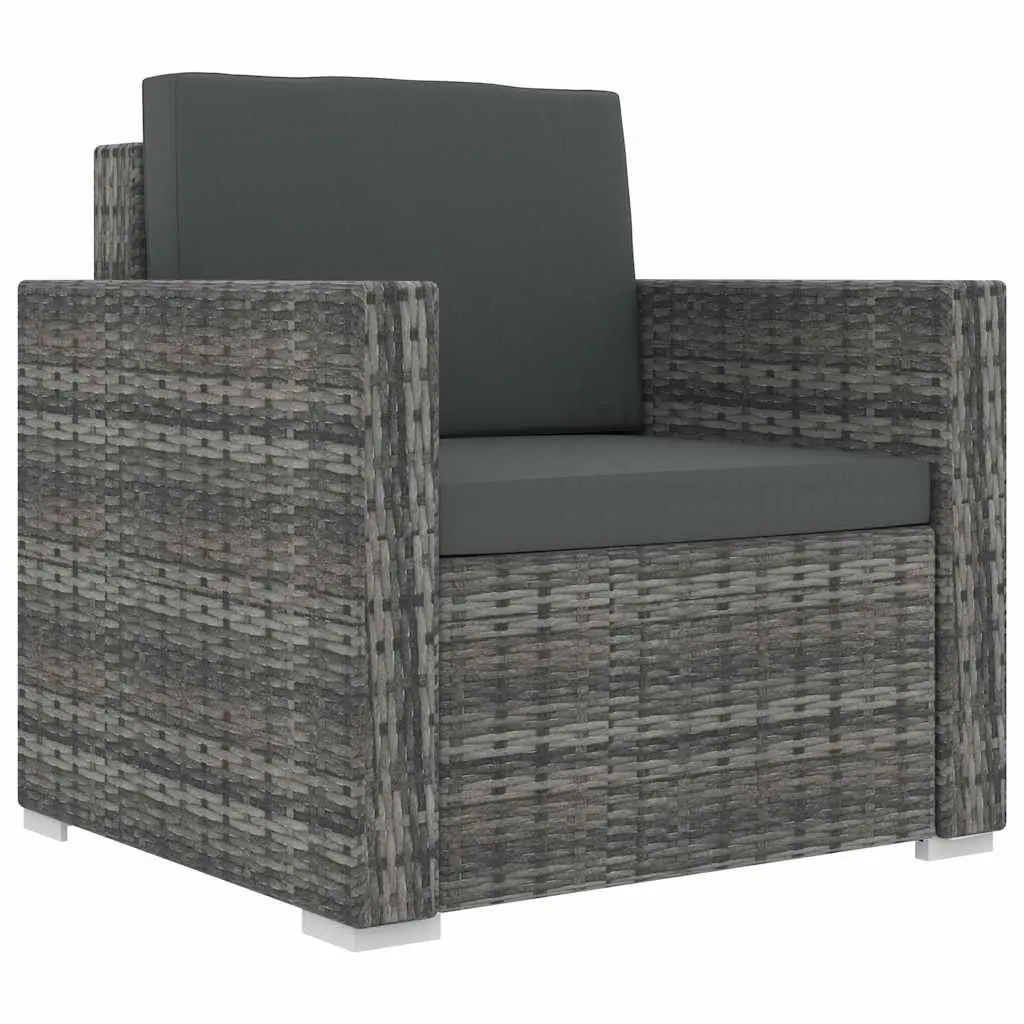 Garden Lounge Set 8 Piece Outdoor Patio Furniture Poly Rattan Sofa with Cushions