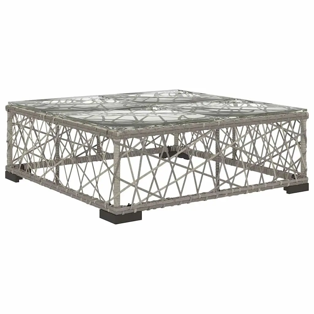 6 Piece Outdoor Sofa Set with Cushions Weather-Resistant PE Rattan Grey Patio