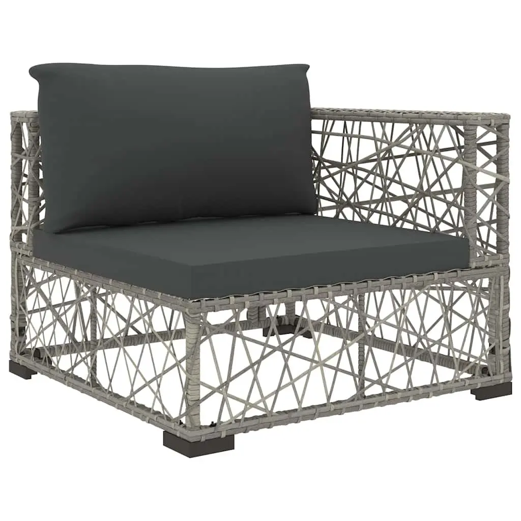 Garden Lounge Set Modular Outdoor Sofa 8 Piece Grey Patio Furniture