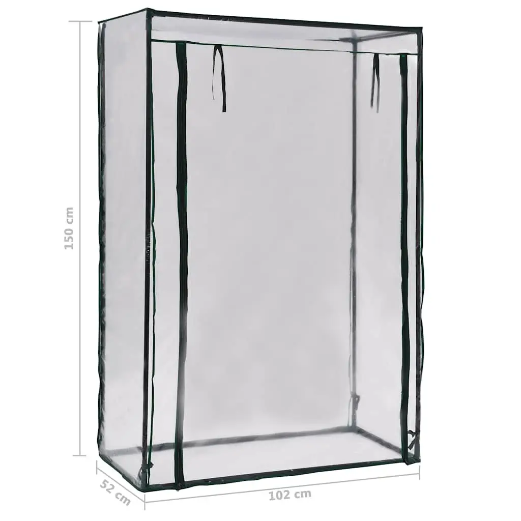 Portable Walk-In Greenhouse Transparent PVC Cover 102x52x150cm