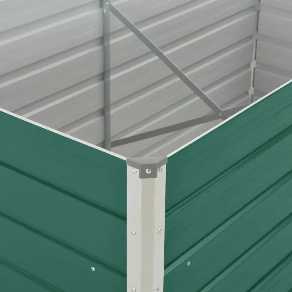 Raised Garden Bed Galvanised Steel Green 160x80x77cm Outdoor Planter Box
