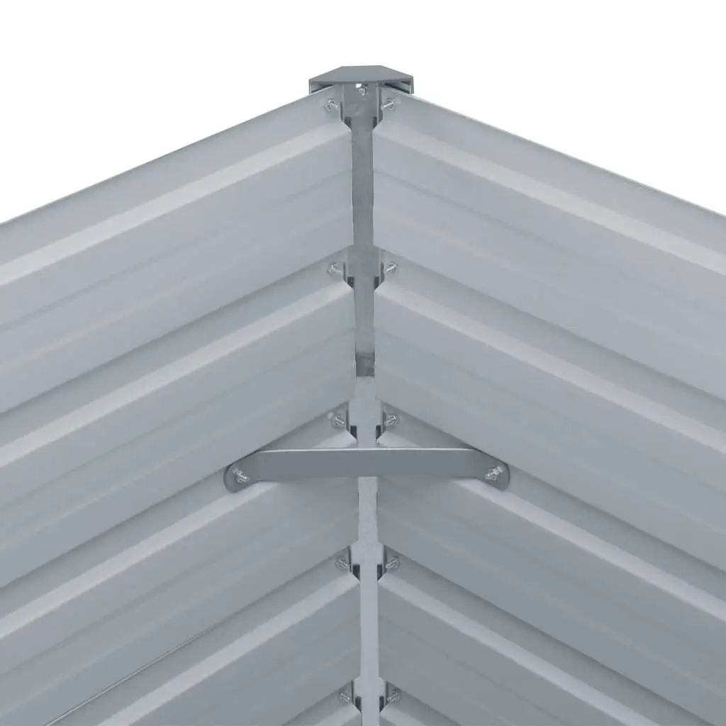 Raised Garden Bed Galvanised Steel Square Planter Box 100x100x45 cm