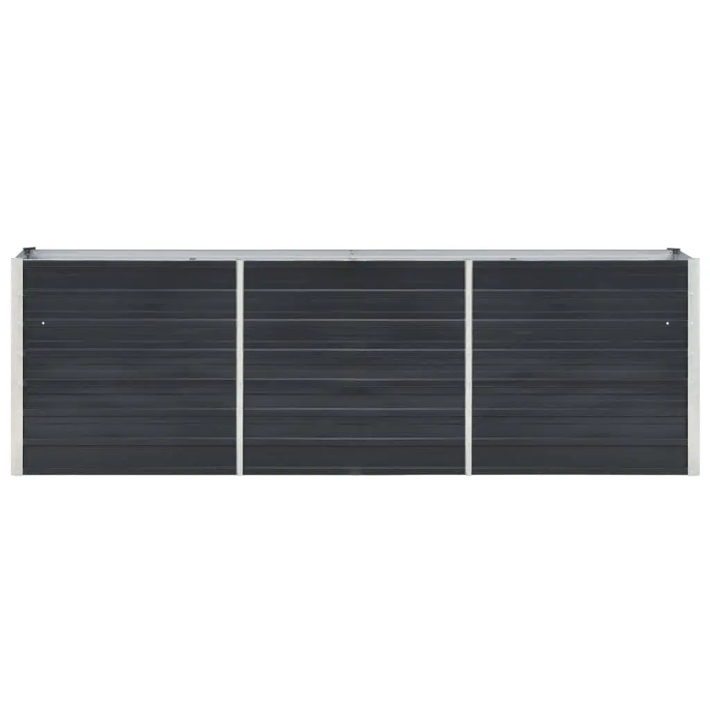 Raised Garden Bed Galvanised Steel Anthracite 240 x 40 x 77 cm