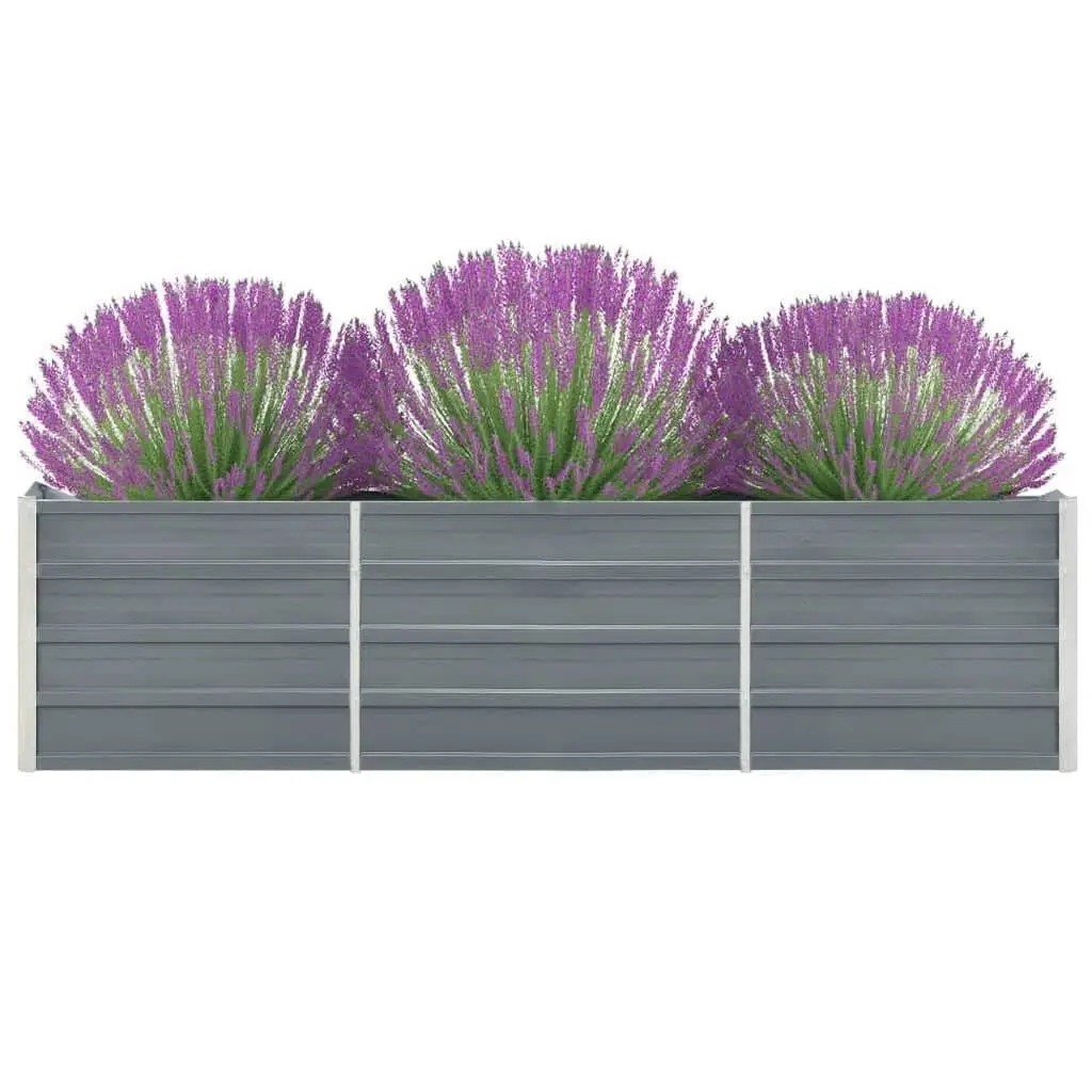 Garden Raised Bed Planter Box Weather Resistant Heavy Duty Galvanised Steel 240 x 40 x 45 cm