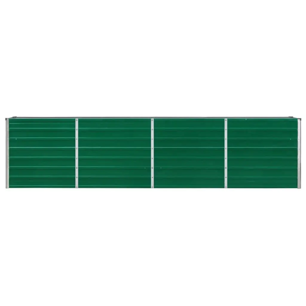 Raised Garden Bed Galvanised Steel 320x40x77cm Green Outdoor Balcony Planter Box