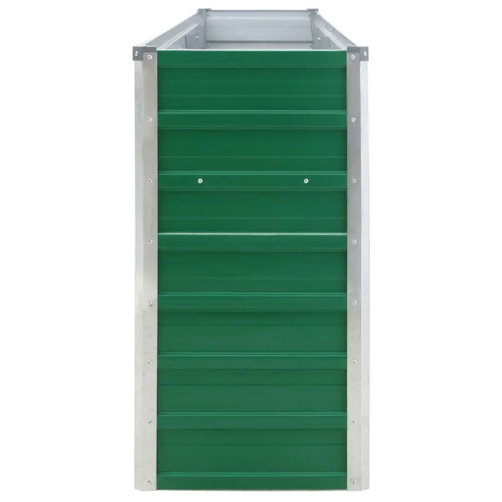 Raised Garden Bed Galvanised Steel 320x40x77cm Green Outdoor Balcony Planter Box