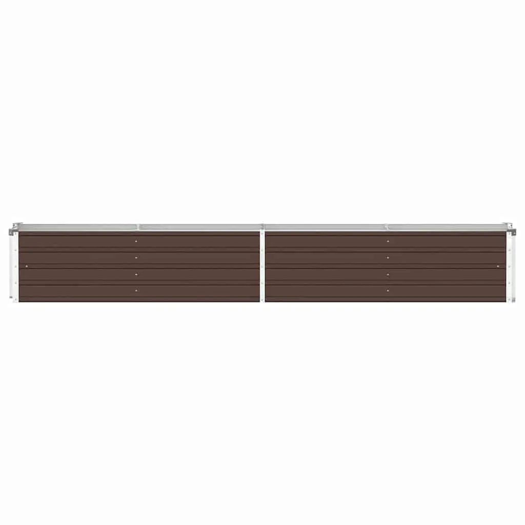 Raised Garden Bed Galvanised Steel Brown Deep Wide Planter for Outdoor Patio Yard Flowers Vegetables Herbs
