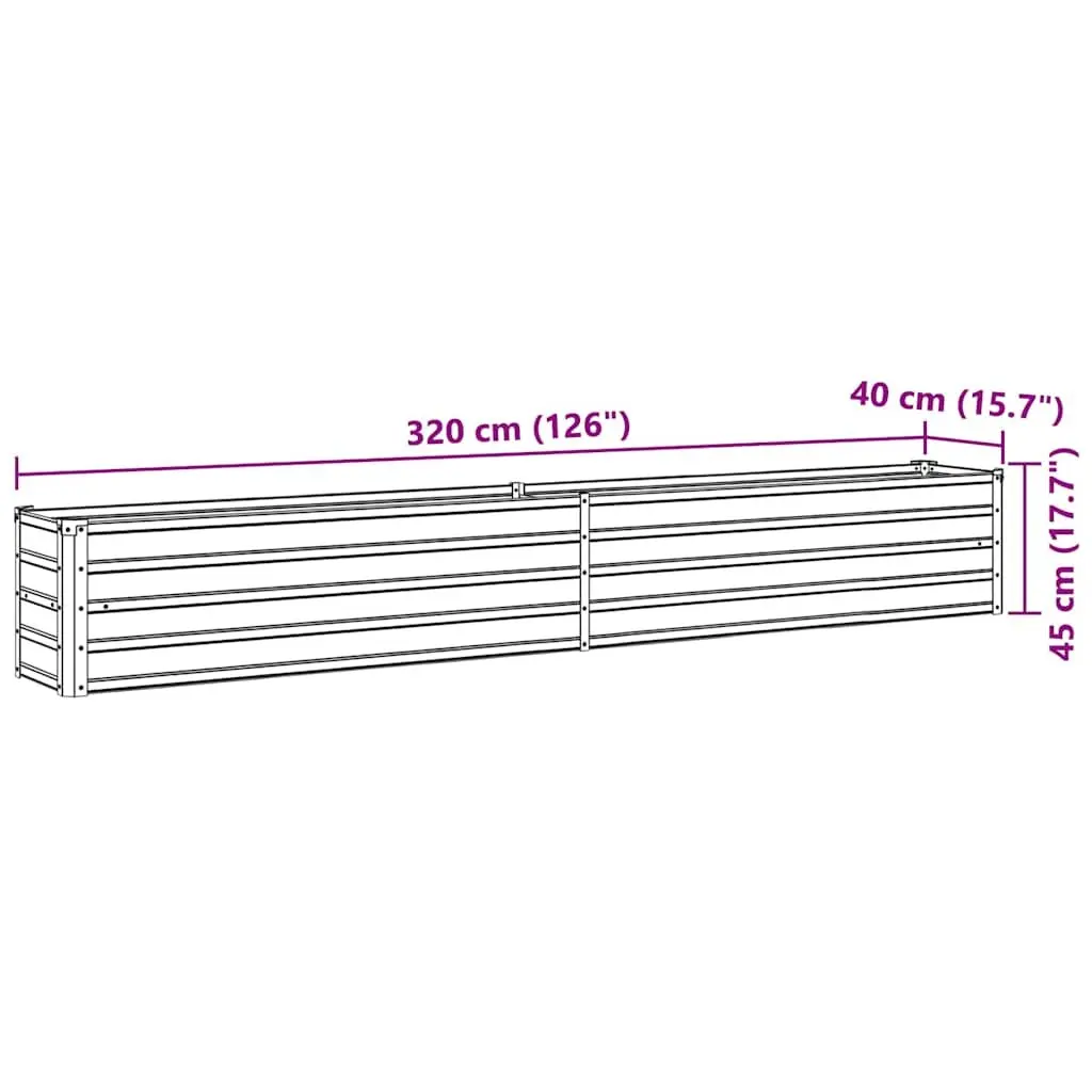 Raised Garden Bed Galvanised Steel Brown Deep Wide Planter for Outdoor Patio Yard Flowers Vegetables Herbs