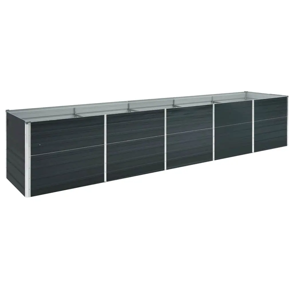 Raised Garden Bed Galvanised Steel Planter Box Outdoor 400 x 80 x 77 cm