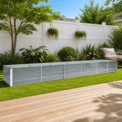 Garden Raised Bed Galvanised Steel Planter Box Outdoor Flowers Vegetables Herbs