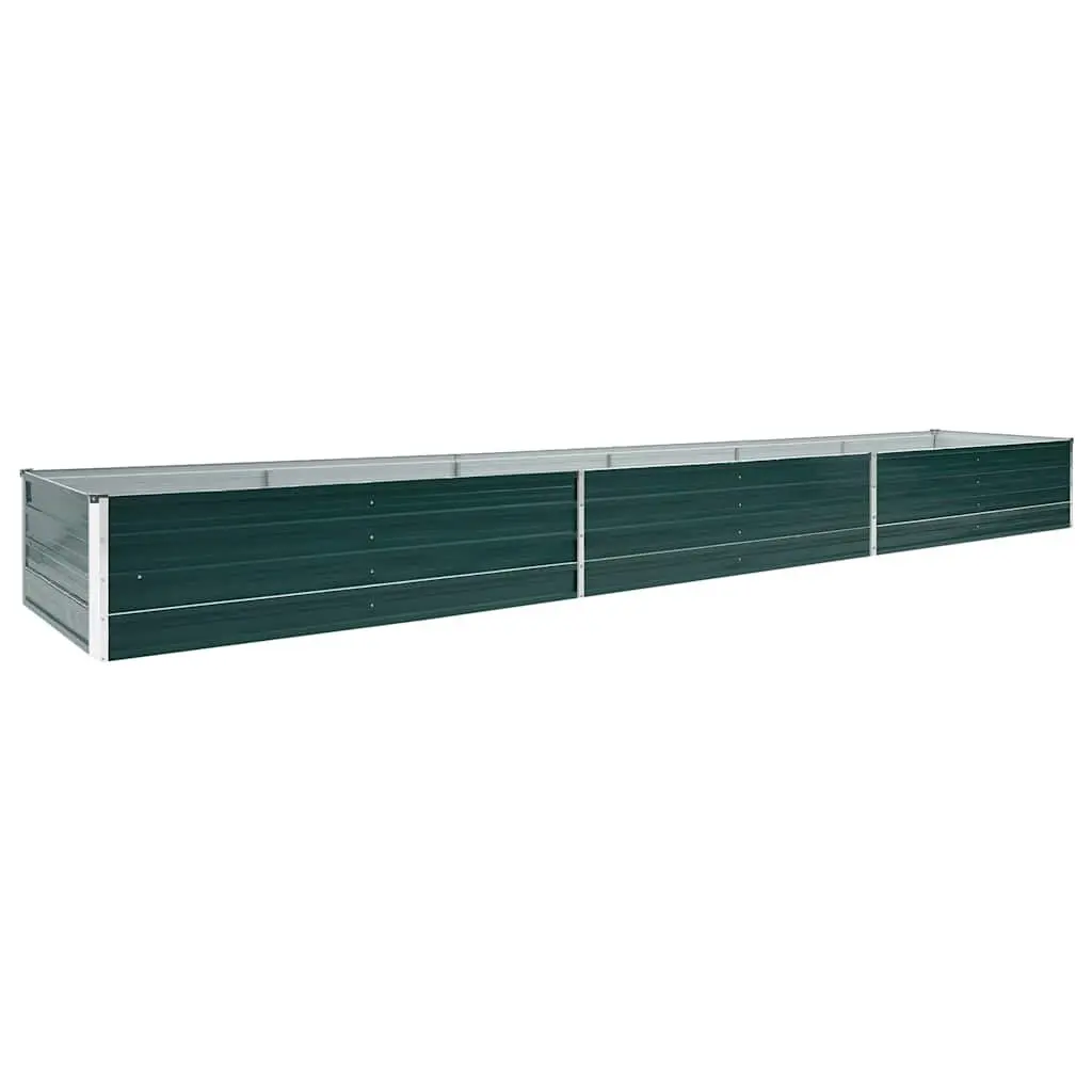Garden Raised Bed Planter Box Galvanised Steel Green 480 x 80 x 45 cm