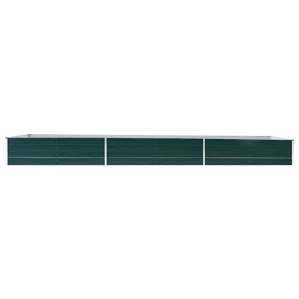 Garden Raised Bed Planter Box Galvanised Steel Green 480 x 80 x 45 cm