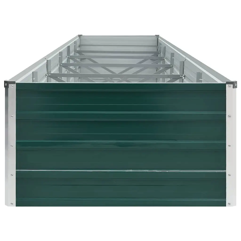 Garden Raised Bed Planter Box Galvanised Steel Green 480 x 80 x 45 cm