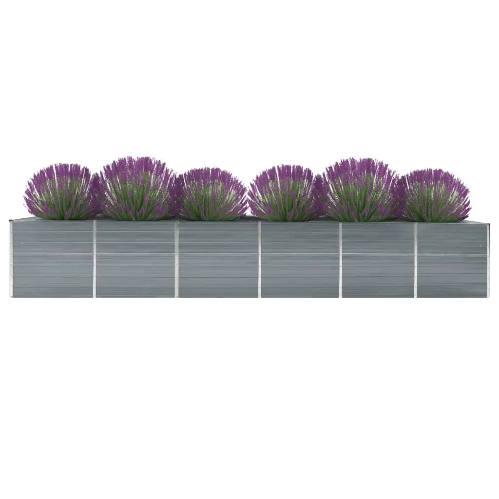 Galvanised Steel Raised Garden Bed Outdoor Planter Box 480 x 80 x 77 cm