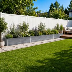 Galvanised Steel Garden Raised Bed Outdoor Planter Box Flower Vegetable Grey