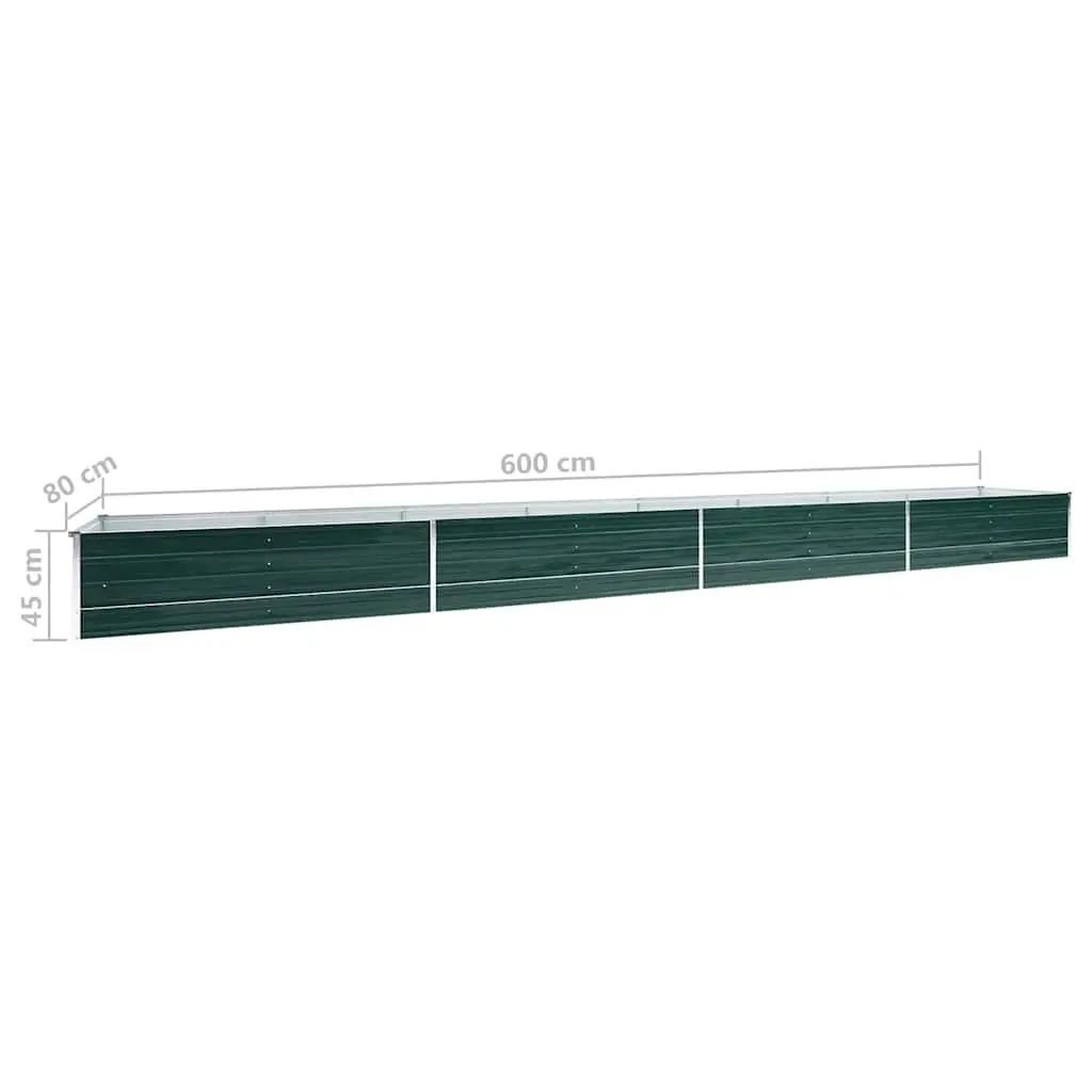 Garden Raised Bed Planter Box Galvanised Steel 600 x 80 x 45 cm