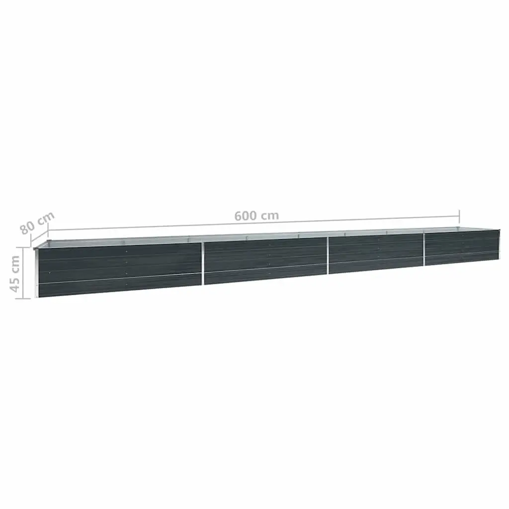 Raised Garden Bed Planter Box Heavy-Duty Weather Resistant 600 x 80 x 45 cm