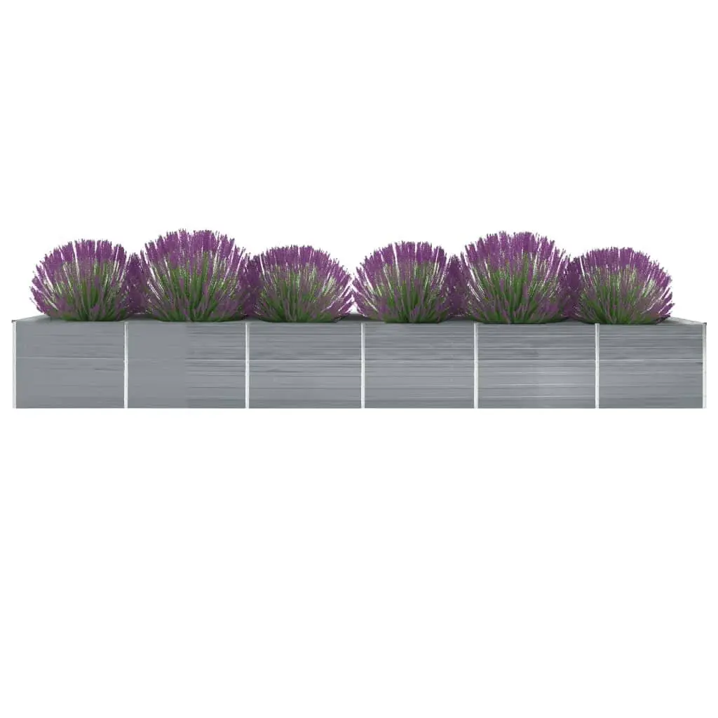 Raised Garden Bed Planter Box Grey 600 x 80 x 77 cm