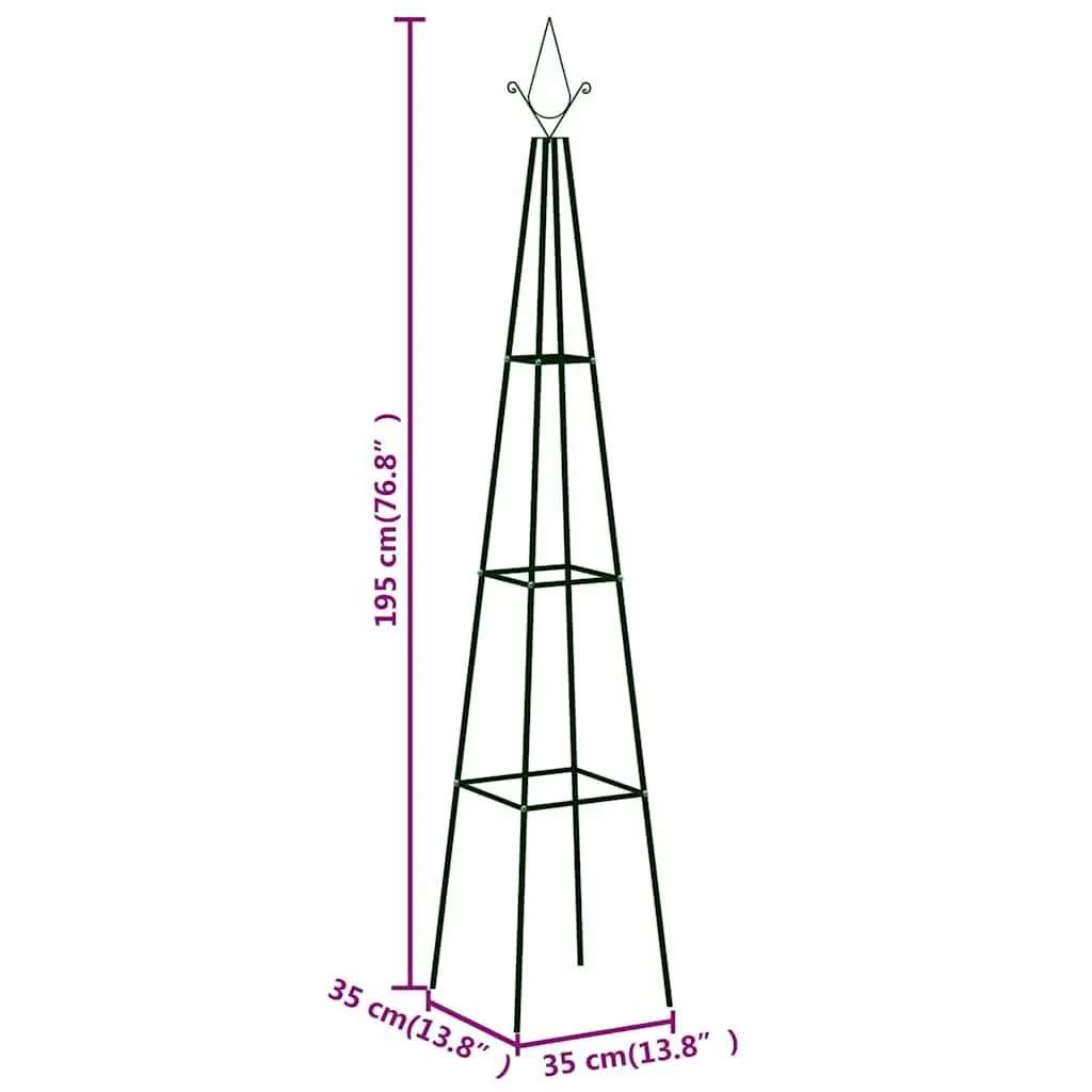 3-Tier Garden Trellis Support Rack Dark Green for Climbing Plants