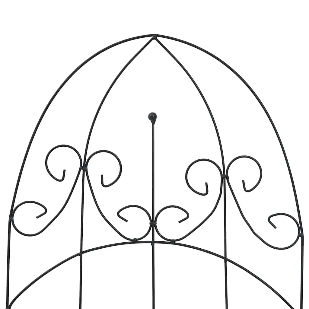 Plant Climbing Rack Black Garden Trellis Arched Roof Stand Flowers Growing