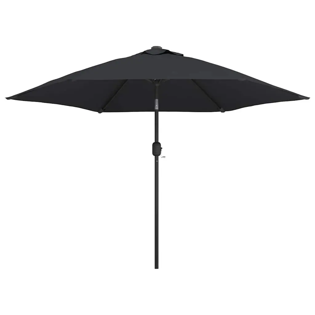 Garden Parasol Black 300cm Outdoor Umbrella UV Protective Crank Tilt Pole