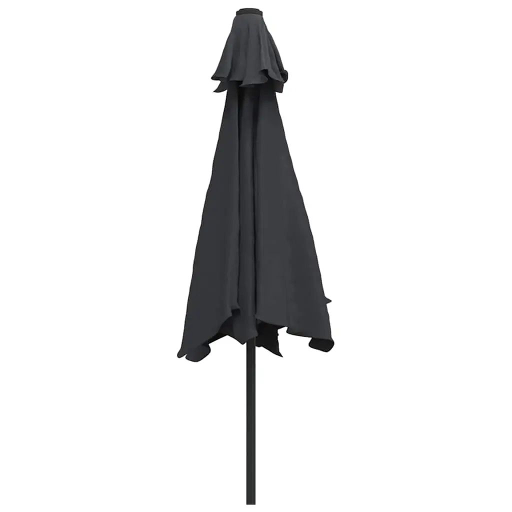 Garden Parasol Black 300cm Outdoor Umbrella UV Protective Crank Tilt Pole