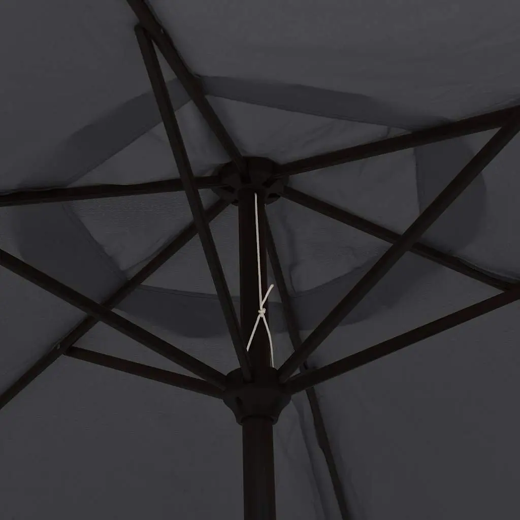 Garden Parasol Black 300cm Outdoor Umbrella UV Protective Crank Tilt Pole