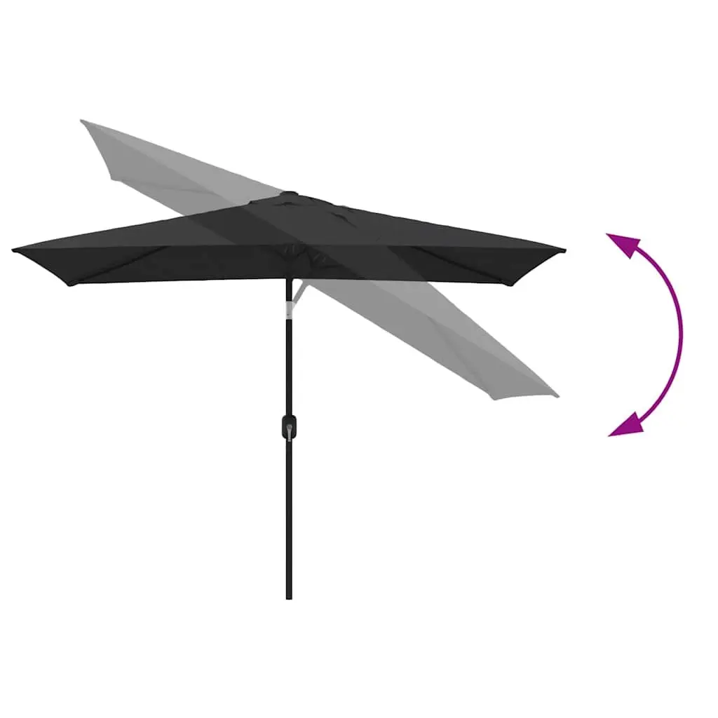 Garden Parasol Outdoor Sunshade Patio Umbrella 300x200cm Crank Tilt Foldable