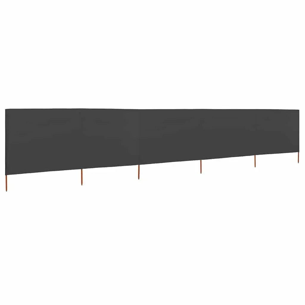 5-Panel Folding Wind Screen Outdoor Shelter Anthracite 600x80cm