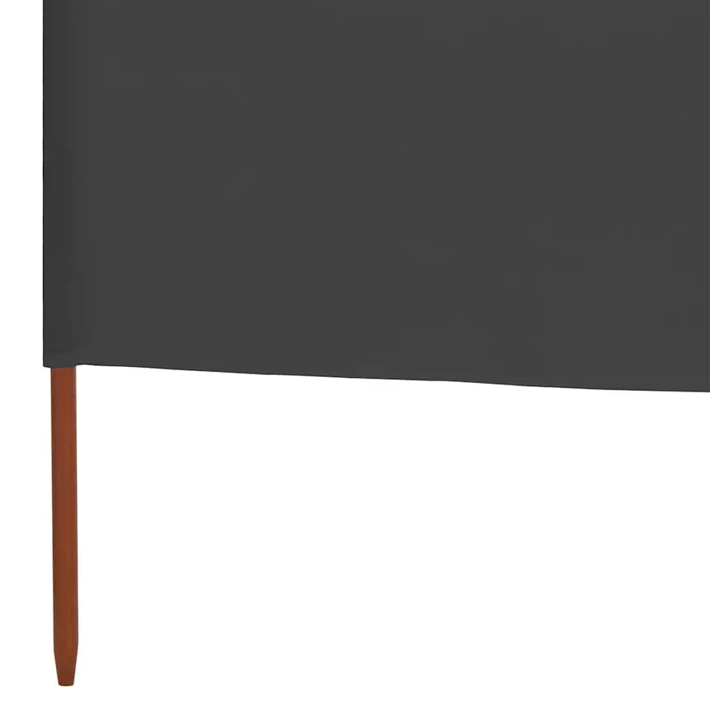 5-Panel Folding Wind Screen Outdoor Garden Shelter Anthracite 600x160cm