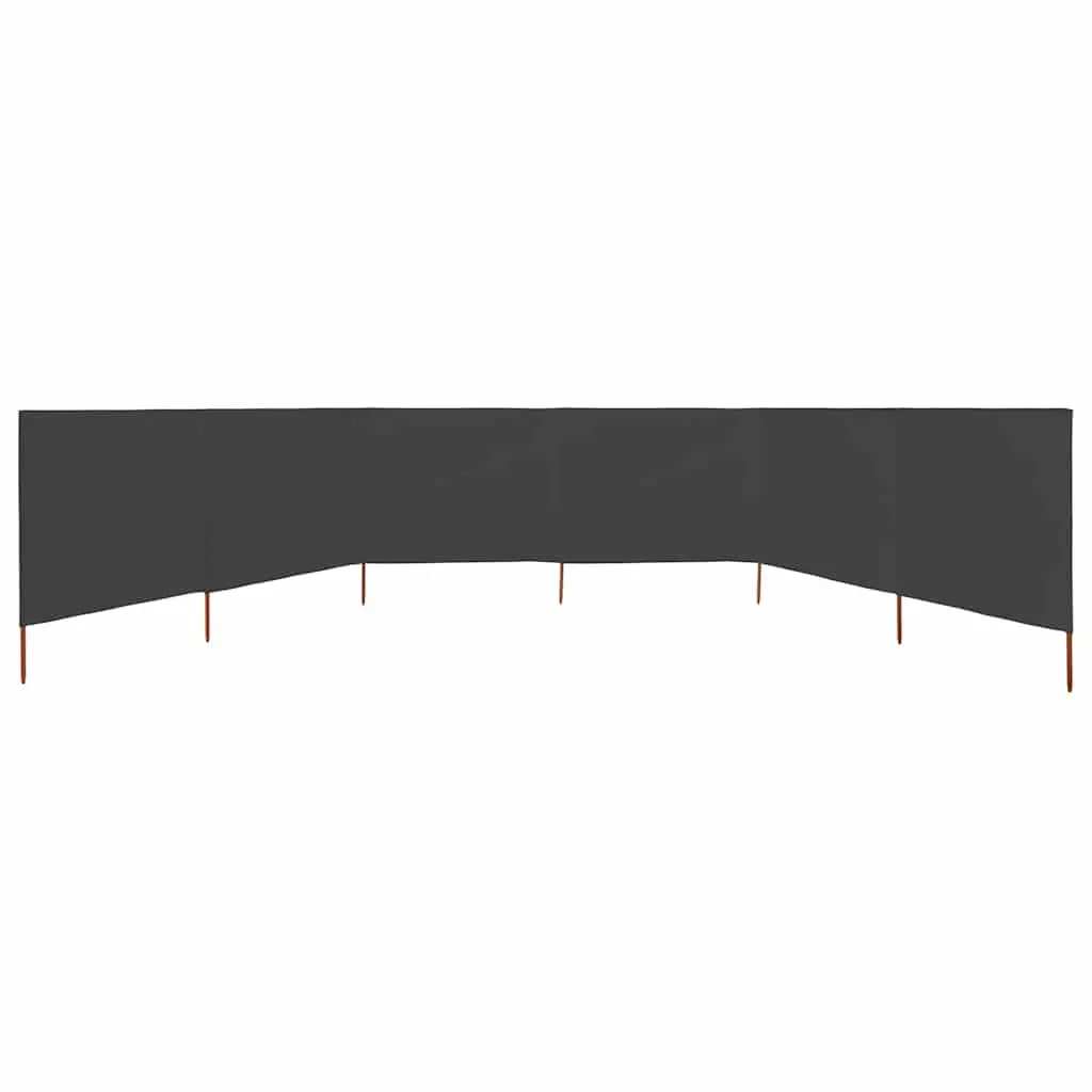 Folding Wind Screen Garden Shelter 800x120 cm 6 Panels Anthracite Outdoor
